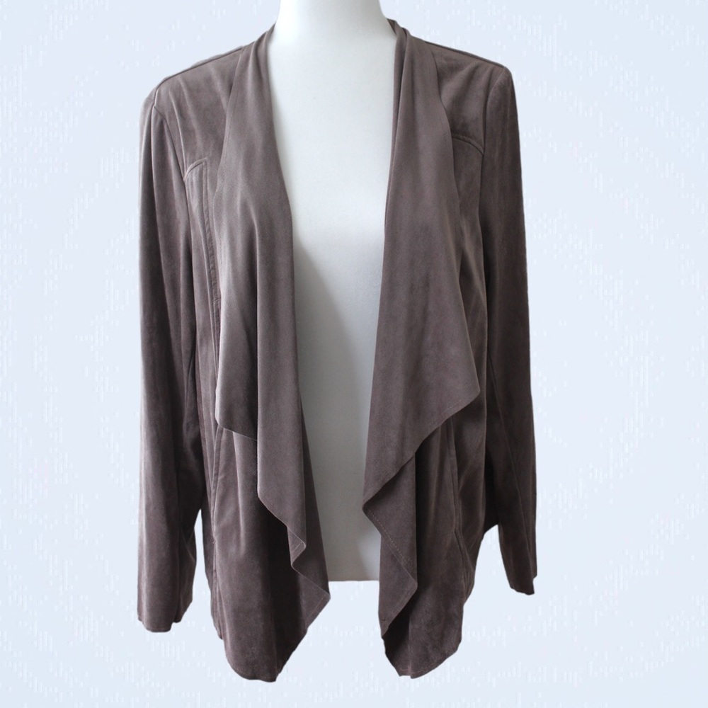 KUT FROM THE KLOTH Faux Suede Drape Lightweight Jacket